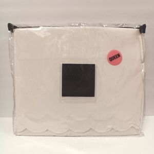 RARE NEW Ralph Lauren Home Cotton Bedford Cord Scalloped Queen Bedskirt